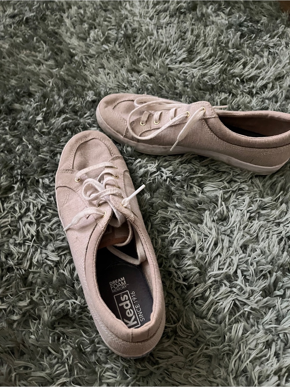 Keds Women’s Lace-Up Sneakers in Light Taupe